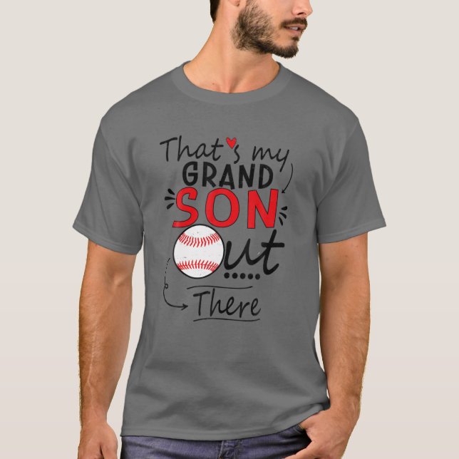 Camiseta Es mi nieto ahí fuera, béisbol para la abuela (Anverso)