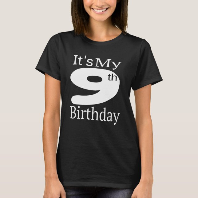 Camiseta Es mi noveno cumpleaños (Anverso)