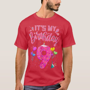 Camiseta Es mi noveno cumpleaños, Doughnut, feliz Gi de 9 a