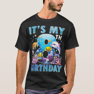 Camiseta Es Mi Océano De Cumpleaños De Ocho Años De Edad Ac