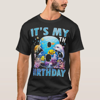 Camiseta Es Mi Océano De Cumpleaños De Ocho Años De Edad Ac