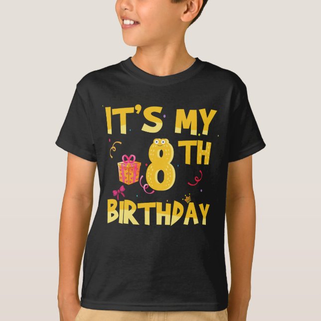Camiseta Es mi octavo cumpleaños (Anverso)