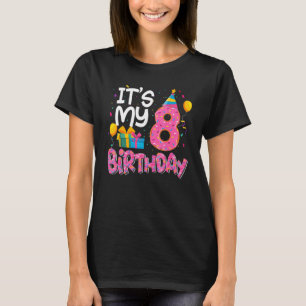 Camiseta Es mi octavo cumpleaños Chicas de Donut Fiesta de