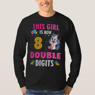 Camiseta Es mi octavo cumpleaños, este Chica tiene ahora 8