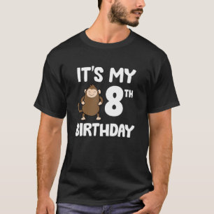 Camiseta Es mi octavo cumpleaños, mono mono lindo, octavo c