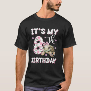 Camiseta Es mi octavo cumpleaños, océano de pescado de tort