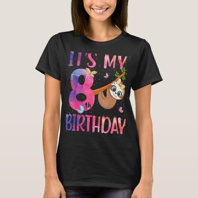 Camiseta Es mi octavo cumpleaños, octavo año de edad (Anverso)