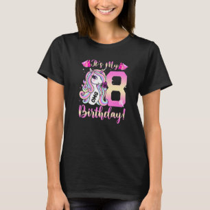 Camiseta Es mi octavo cumpleaños Unicornio niños de 8 años