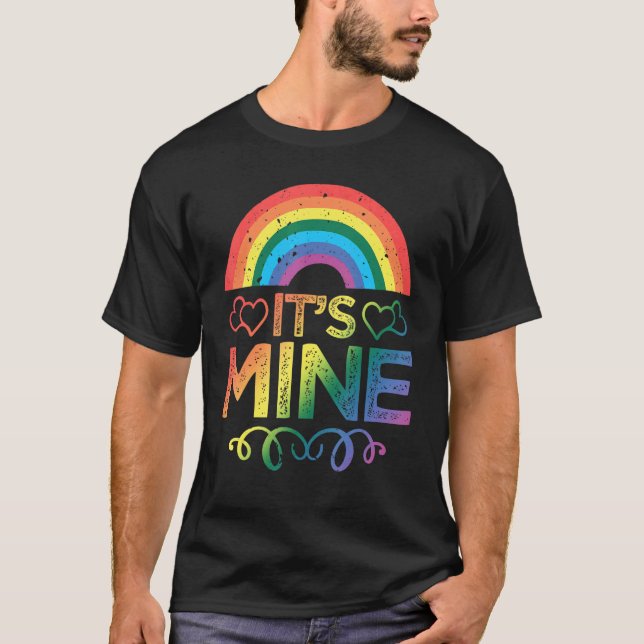 Camiseta es mi orgullo LGBTQ+ Gay Rainbow Pride amor LGBT (Anverso)