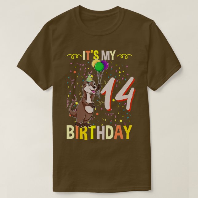 Camiseta Es mi ortín de cumpleaños 14 (Diseño del anverso)