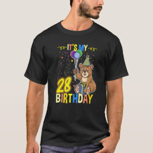Camiseta Es mi oso lindo cumpleaños número 28