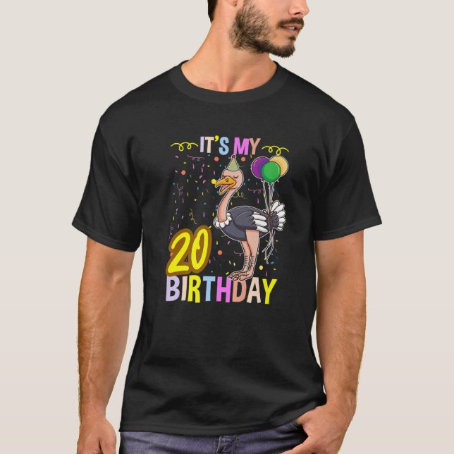 Camiseta Es Mi Ostrich De Cumpleaños 20 (Anverso)