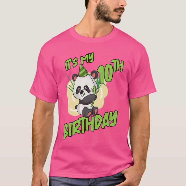 Camiseta Es Mi Panda de 10 Años (Anverso)