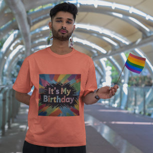 Camiseta Es mi parto geométrico confetti