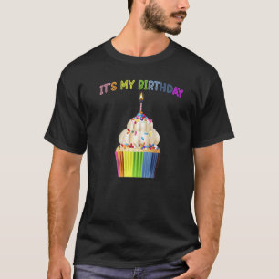Camiseta Es mi pastel de arcoiris seco de cumpleaños