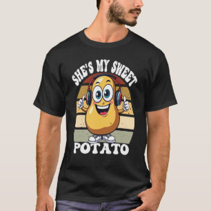 Camiseta Es mi personaje de caricatura de batata con cabeza
