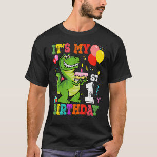 Camiseta Es mi primer cumpleaños niño Rex Dinosaurio cumple