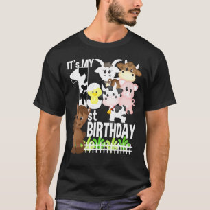 Camiseta Es Mi Primer Fiesta De Nacimiento Animales De Gran