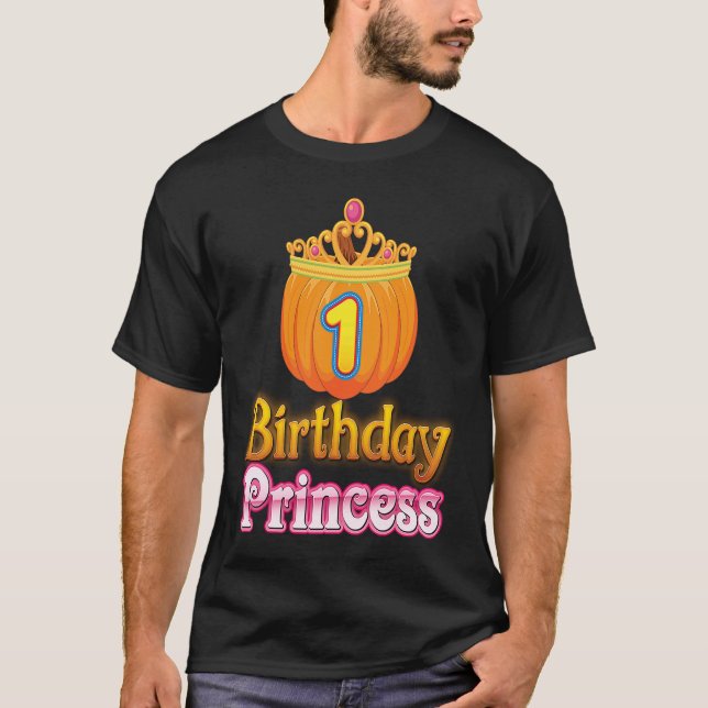 Camiseta Es mi princesa de cumpleaños Halloween de 1 año (Anverso)