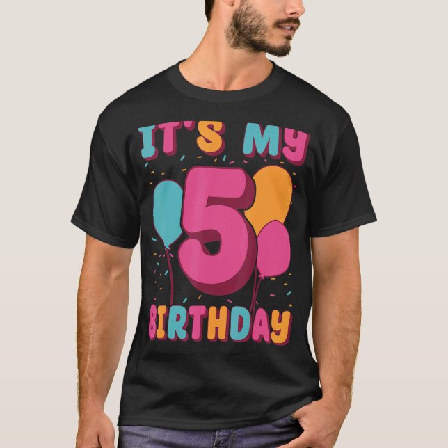 Camiseta Es mi quinto cumpleaños (Anverso)