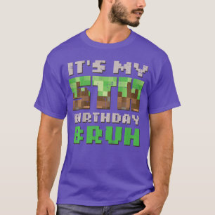 Camiseta Es mi quinto cumpleaños Bruh Piel Gamer 5 Bday Gam