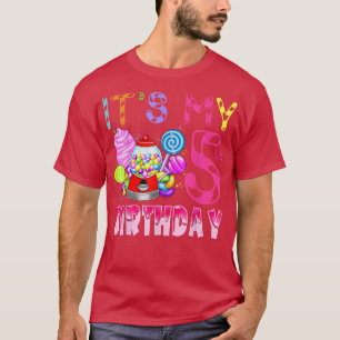 Camiseta Es mi quinto cumpleaños Candy Candyland Chica de c