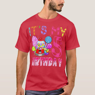 Camiseta Es mi quinto cumpleaños Candy Candyland Chica de c