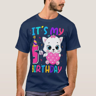 Camiseta Es mi quinto cumpleaños Chica gracioso cumpleaños 