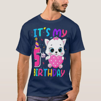 Camiseta Es mi quinto cumpleaños Chica gracioso cumpleaños
