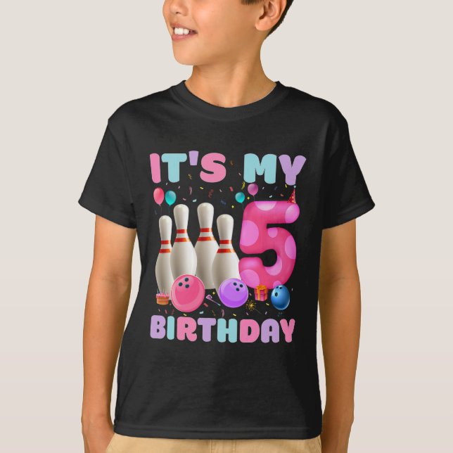 Camiseta Es mi quinto cumpleaños, fiesta de cumpleaños (Anverso)