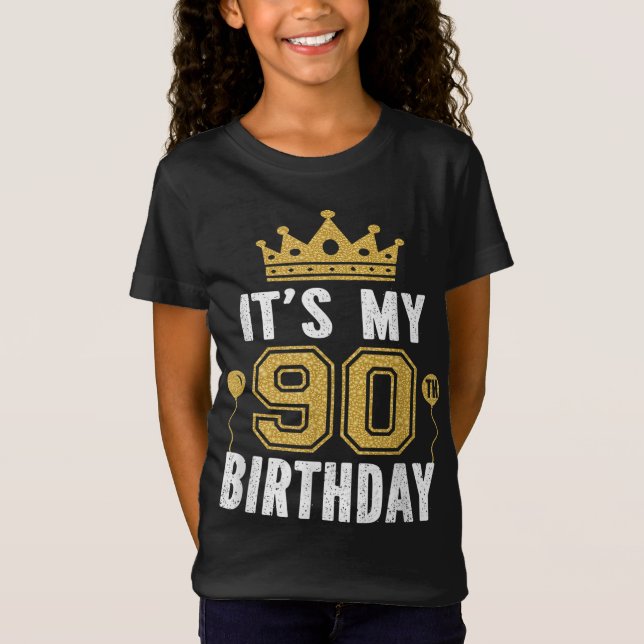 Camiseta Es mi regalo de cumpleaños número 90 para un ancia (Anverso)