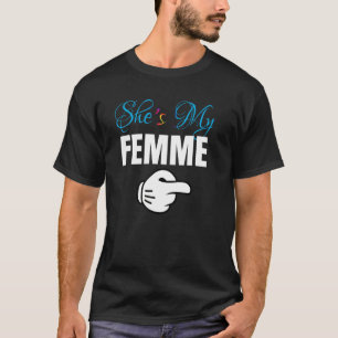 Camiseta Es mi regalo de ropa de pareja de lesbianas FEMME
