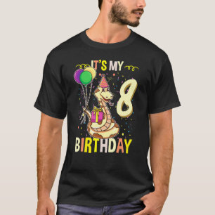 Camiseta Es mi reptil de la serpiente de cumpleaños 8