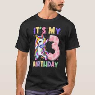 Camiseta Es Mi Ropa De Unicornio De 3 Años Para Un Chica Pe
