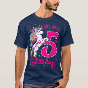 Camiseta Es Mi Ropa De Unicornio De 5 Años Para Un Chica Pe