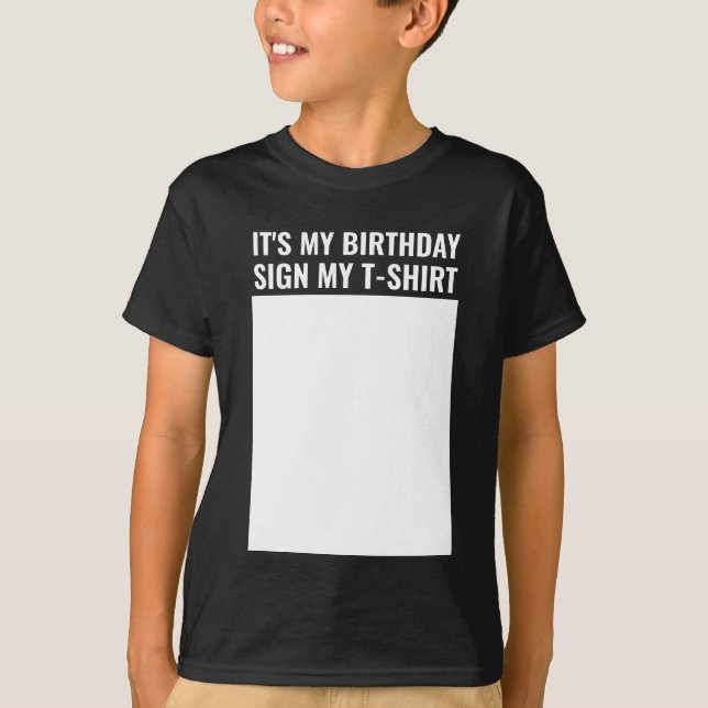 Camiseta Es mi Rótulo de cumpleaños (Anverso)