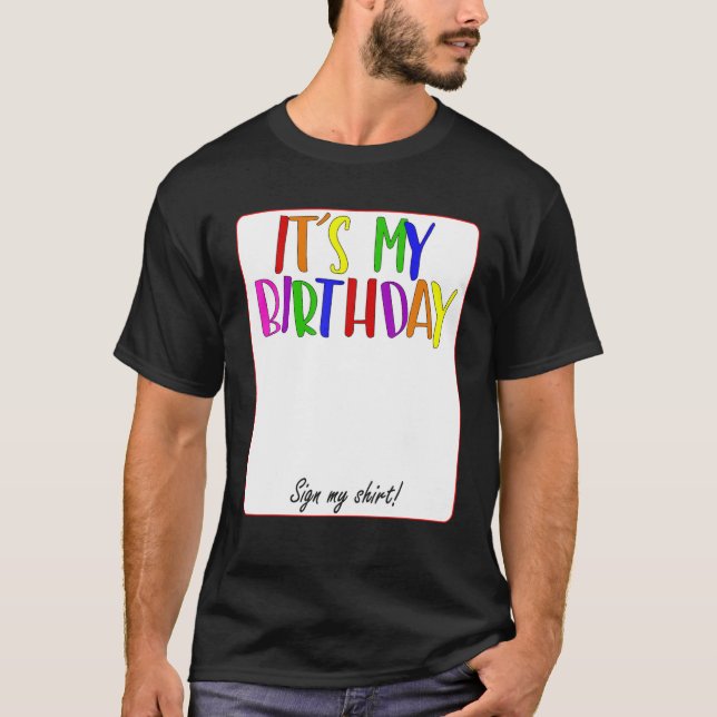 CAMISETA ES MI RÓTULO DE CUMPLEAÑOS MI (Anverso)