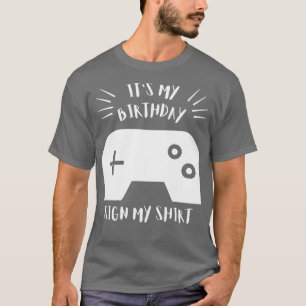 Camiseta Es mi Rótulo de cumpleaños mi juego de video juego