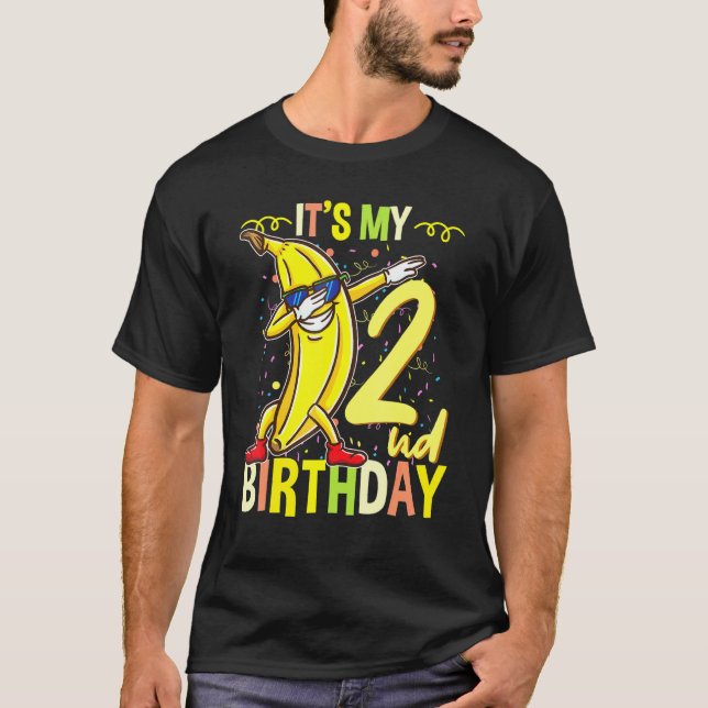 Camiseta Es mi segunda banana de cumpleaños (Anverso)