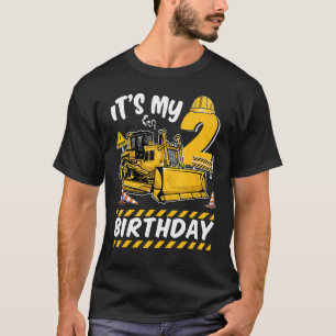 Camiseta Es mi segunda excavadora de cumpleaños construcció