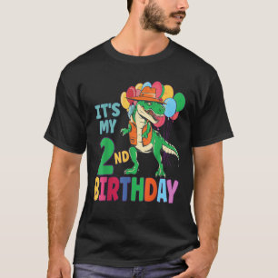Camiseta Es mi segundo cumpleaños, Chicas de niños de dinos