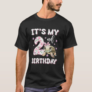 Camiseta Es mi segundo cumpleaños Tortuga linda Pez marino