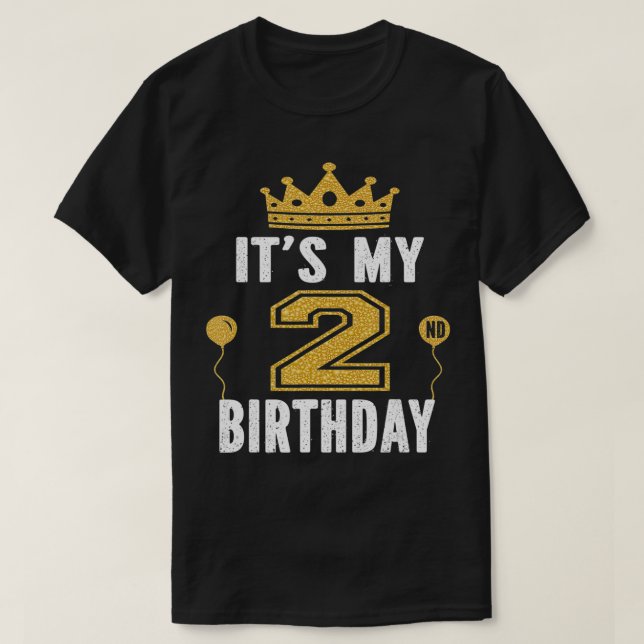 Camiseta Es mi segundo regalo de cumpleaños para un niño de (Diseño del anverso)