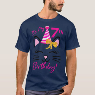 Camiseta Es mi séptimo cumpleaños Chica gracioso cumpleaños