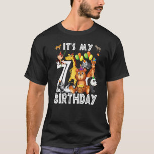Camiseta Es mi séptimo cumpleaños Safari Jungle Animales 7.