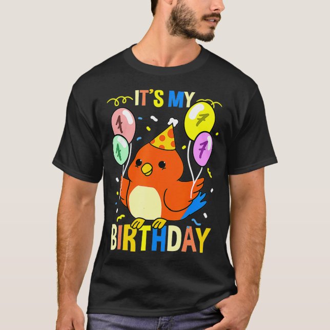 Camiseta Es mi séptimo loro de cumpleaños (Anverso)