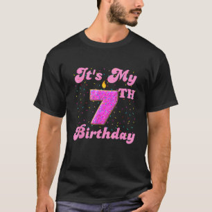 Camiseta Es mi sétimo cumpleaños Donut de 7 años Bday T Shi