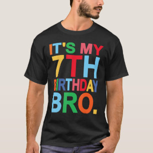 Camiseta Es mi sétimo cumpleaños, hermano Chiste 1