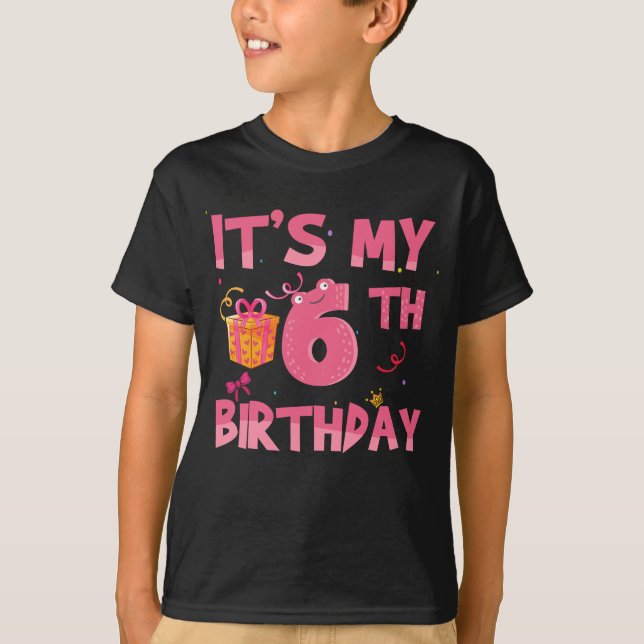 Camiseta Es mi sexto cumpleaños (Anverso)