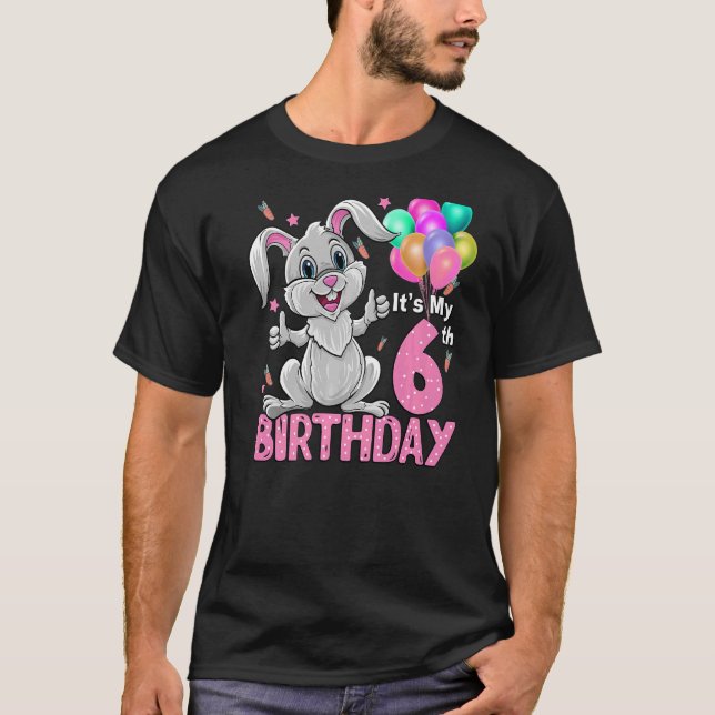 Camiseta Es mi sexto cumpleaños 6 años O (Anverso)